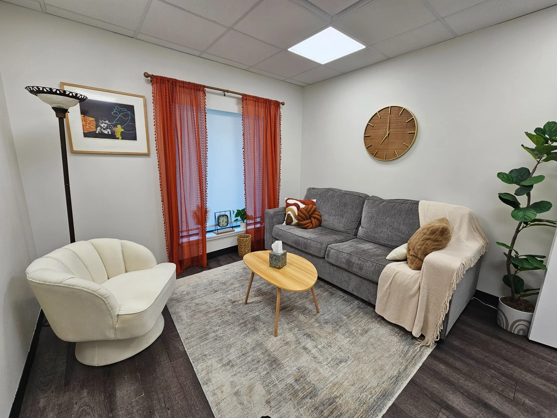 A welcoming counseling room in our Clearwater office