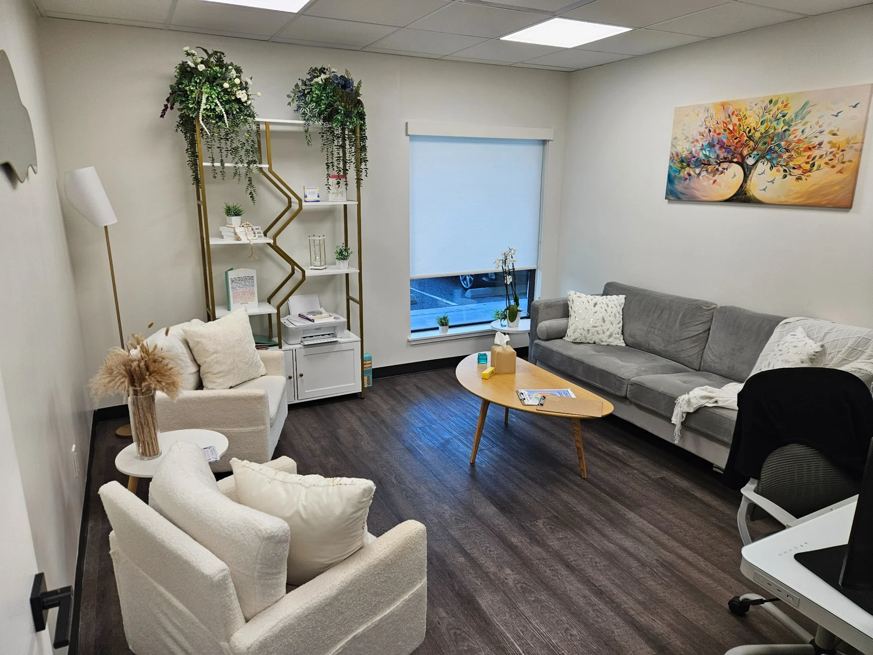 A quiet room for individual therapy at Mindful Healing Counseling